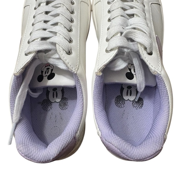DISNEY Mickey Mouse Leather Sneakers in White & Lavender Size 9 -- ADORABLE!!!! - Picture 9 of 9